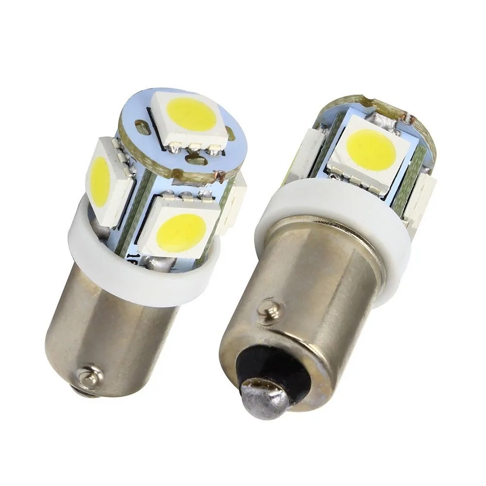 Бесплатная доставка! 10 шт. T11 T4W H6W 363 белый 5050 SMD 5 светодиодов 233 BA9S задняя крышка