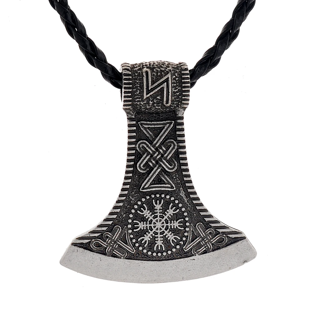 Перу подвеска в виде топора Коло ужас Двусторонняя Aegishjalmur амулет Перевозка груза