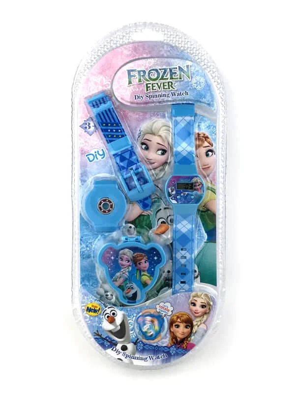 frozen 1 комплект, relogio feminino, новинка, relojes, Мультяшные детские часы, принцесса, часы, модные, детские, милые, Резиновая кожа, кварцевые часы - Цвет: frozen