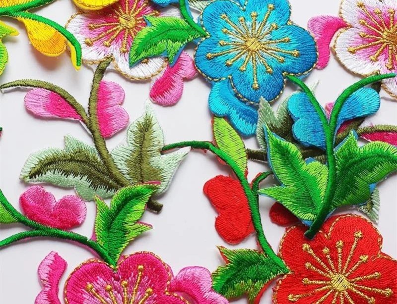 2 шт./лот модная Цветочная нашивка для одежды платья куртки джинсов наклейки