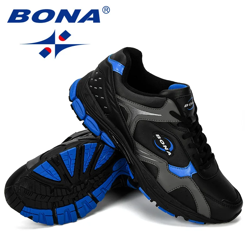 

BONA 2019 New Designer Running Shoes Men Sports Sneakers Shoes Classic Zapatillas Deportivas Athletic Outdoor Trainers Shoes Man