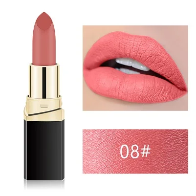 8 MISS ROSE Lipstick Matte Waterproof Make Up Long Lasting Lip Stick 42 Colors Easy To Wear Lipstick Lips Makeup Mate Lipstick - Цвет: 8