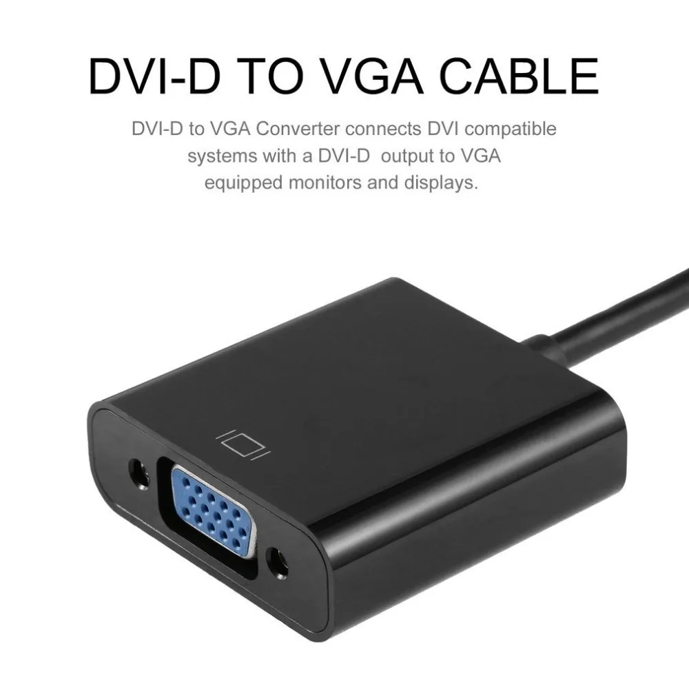 Full HD 1080P DVI-D-VGA активный адаптер конвертер кабель 24 + 1 Pin папа-15 Женский монитор для