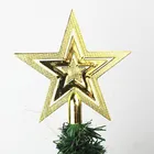 91418 см золотая звезда Рождественская Елка Топ звезда 3D пятиконечная звезда Рождественский домашний стол Топпер Рождественское украшение Счастливого Рождества 8z