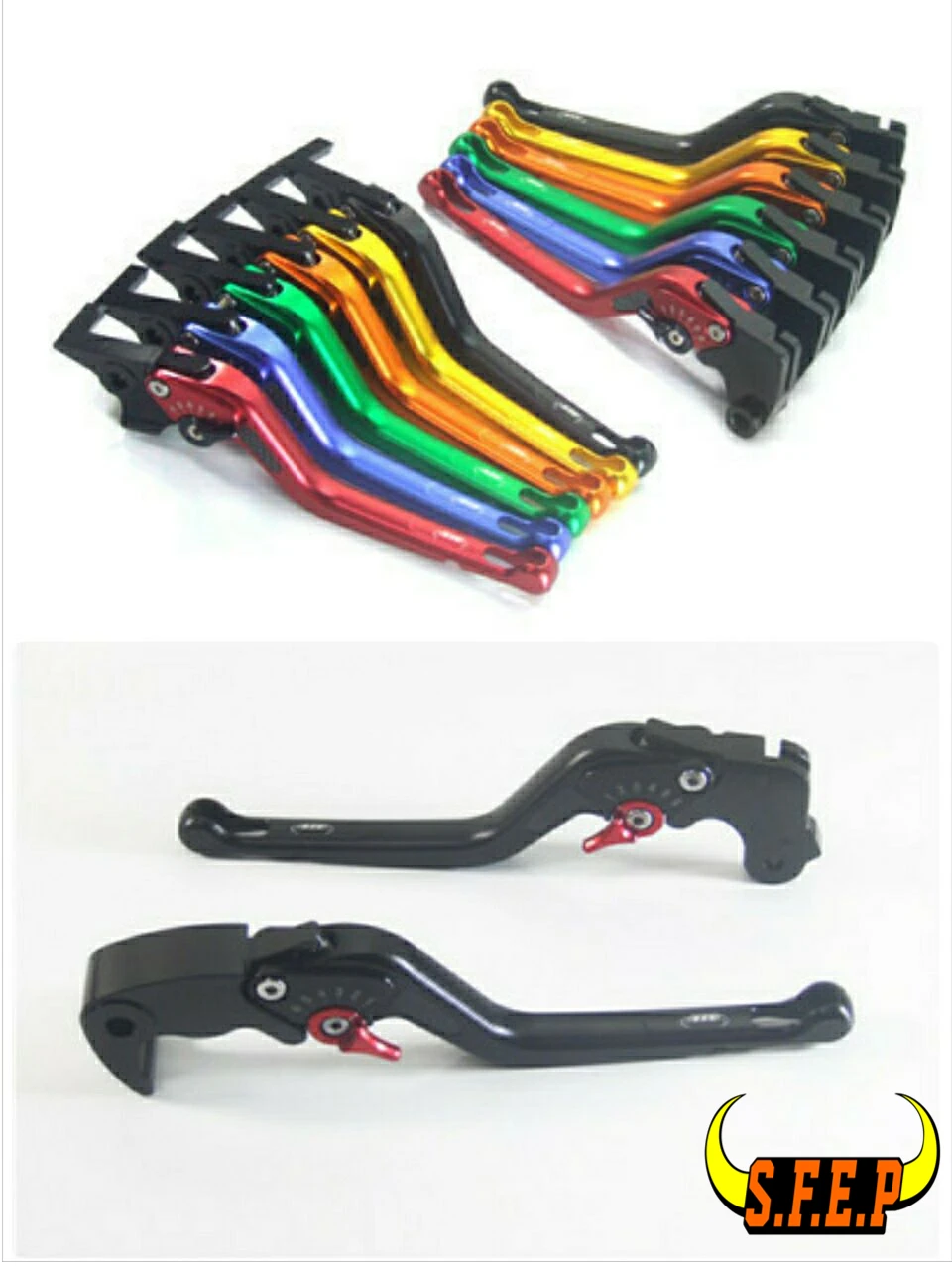

3D Long CNC Adjustable Motorcycle Brake and Clutch Levers with Carbon Fiber Inlay For Ducati 1299 Panigale/S/R 2015-2018