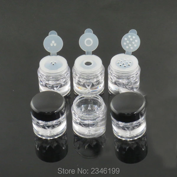 3 мл 40 шт./лот мини бутылка для пудры в форме алмаза с ситечком пустой как чехол