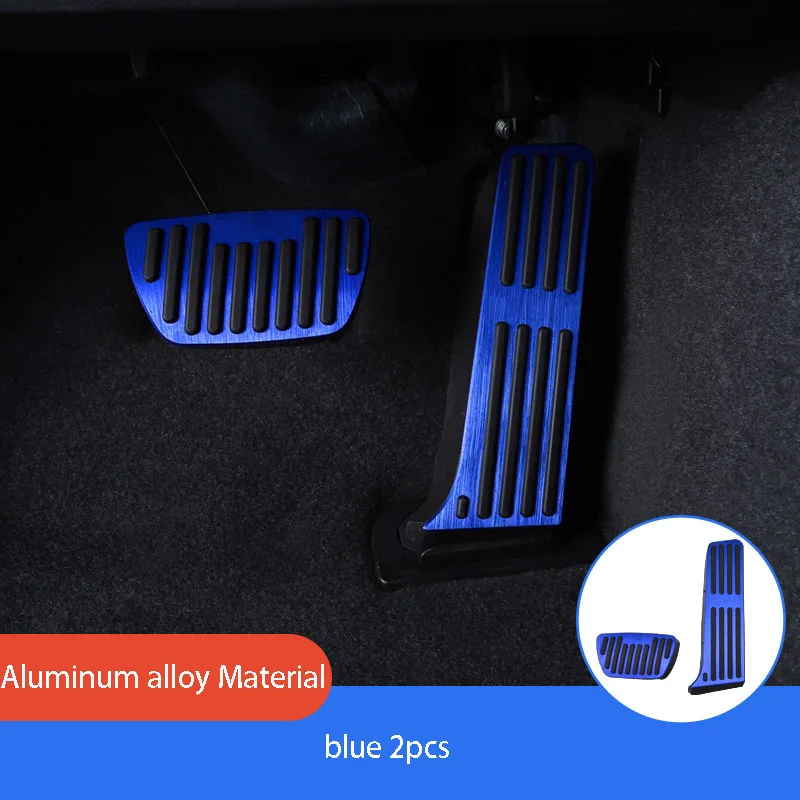 blue 2pcs Педаль акселератора для украшения интерьера специальная Тормозная педаль автомобильные аксессуары для Toyota AVALON - Цвет: blue 2pcs