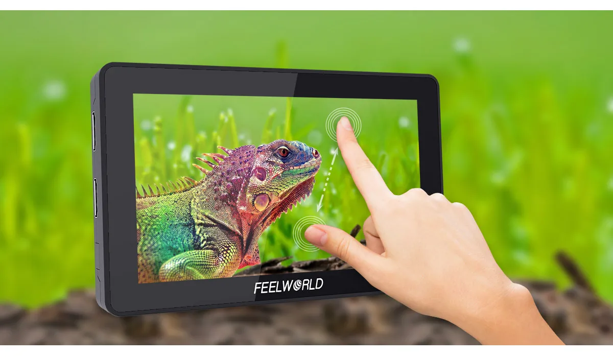 Feelworld F6 PLUS монитор из алюминиевого сплава 5,5 дюймовый сенсорный экран DSLR камера монитор 4K микро один ЖК-дисплей для sony Nikon