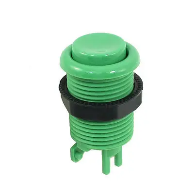 Panel Mount SPST 2 Pins Green Round Cap Arcade Game Push Button Switch | Обустройство дома