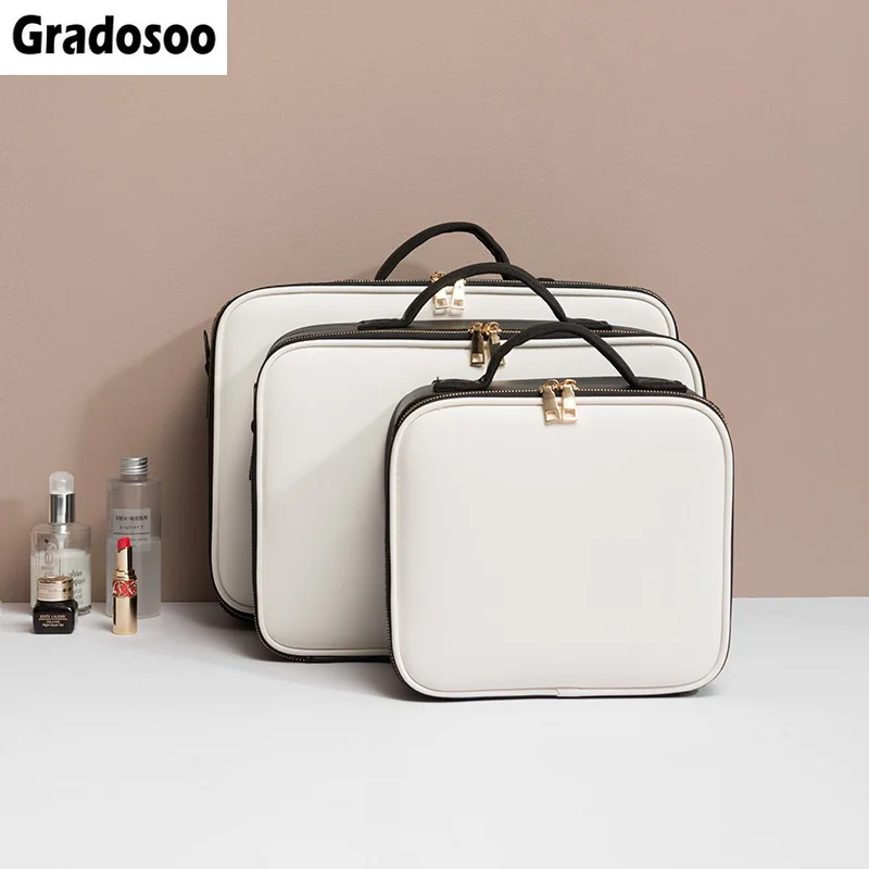 Gradosoo Сумки и чехлы для макияжа с панелями женская косметичка портативная Большая