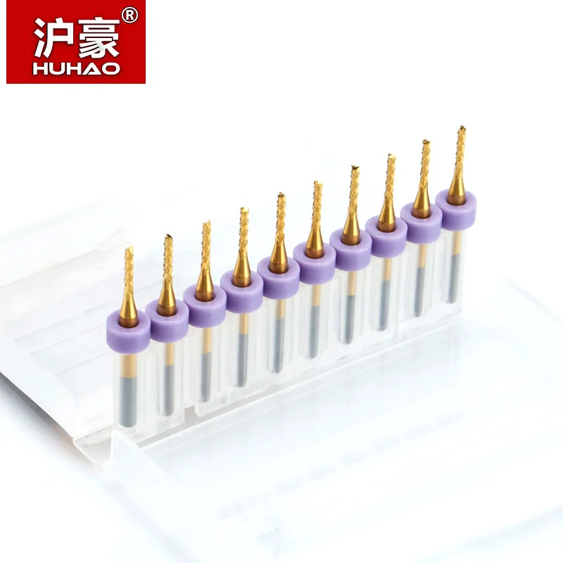 Huhao 1 шт. 3.175 мм лужение кукурузы конце фрезы PCB фрезерный биты для ПВХ печатной