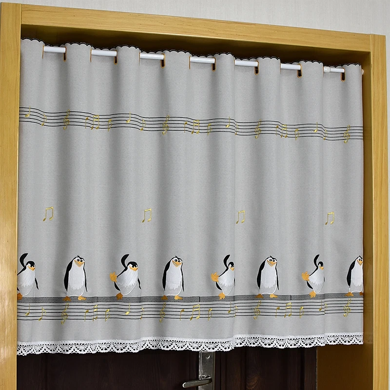 Половина занавески хлопок шкаф занавес Кружева Вышивка подол прекрасный