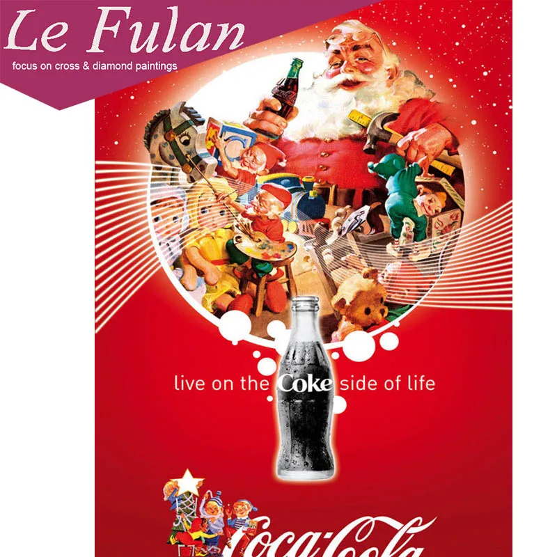 Le Fulan алмазная живопись 5D сделай сам Полный Круглый Cola Санта вечерние Daimond Картины