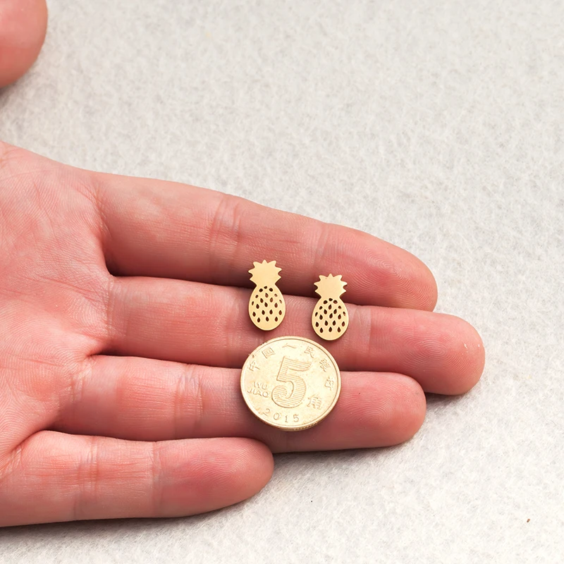 2019 новые женские серьги-гвоздики из нержавеющей стали золотого и серебряного