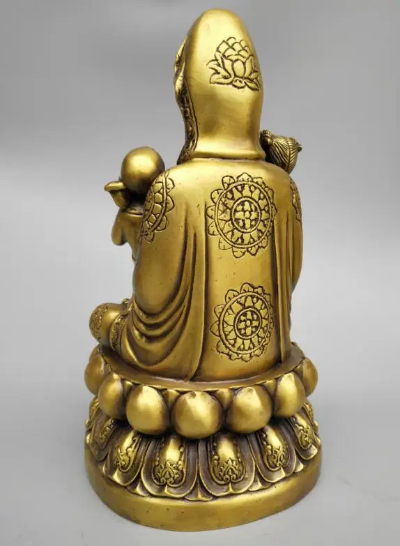 Китайская резьба Seiko из чистой латуни Guanyin bodhisattva hug | Дом и сад