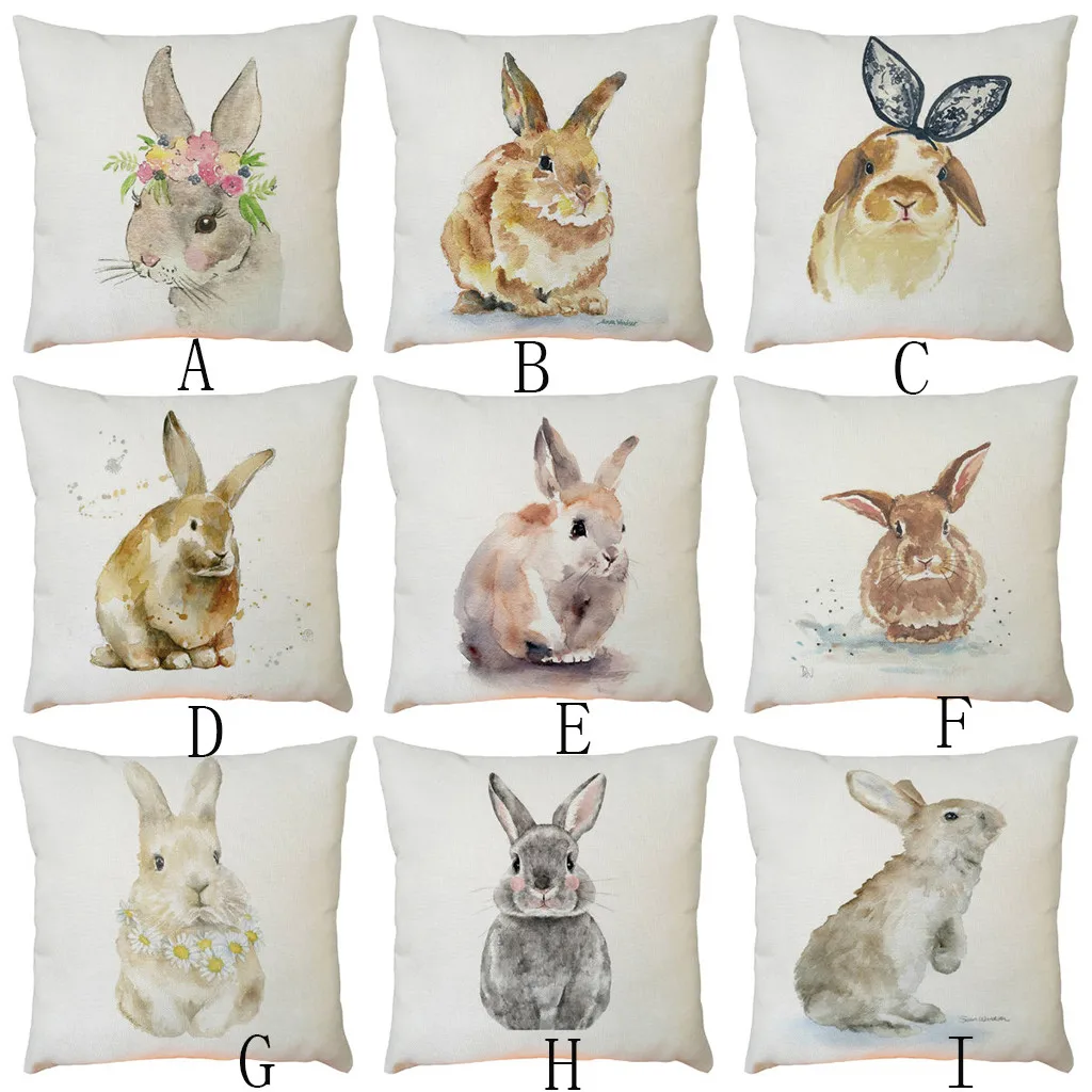 Чехол для подушки ouseed beauty Rabbit Print мягкий чехол на кровать поддон сиденье спинка