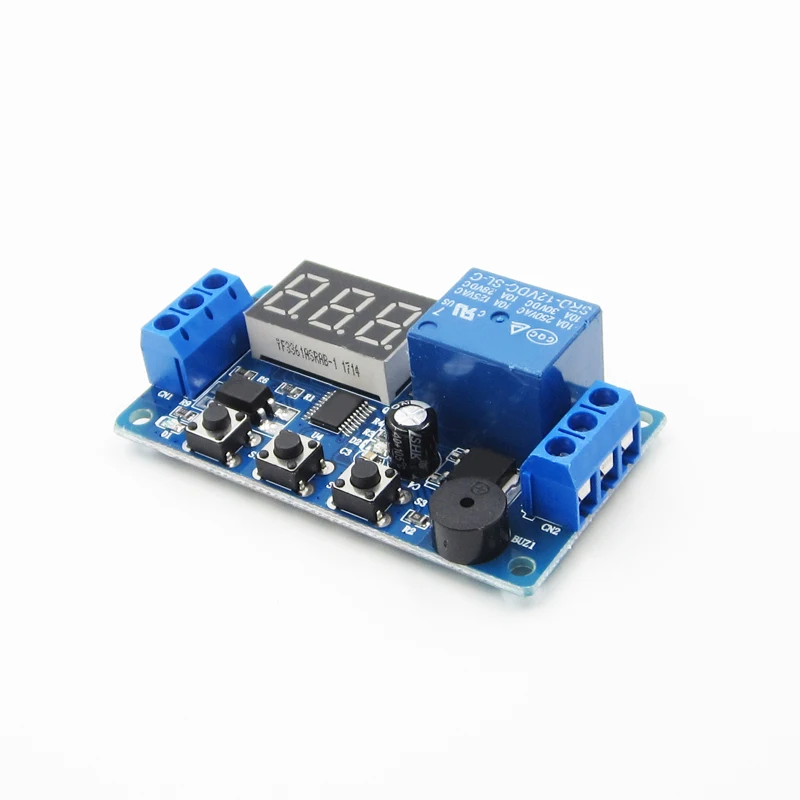 12В светодиодный дисплей программируемый таймер релейный модуль задержки пуска