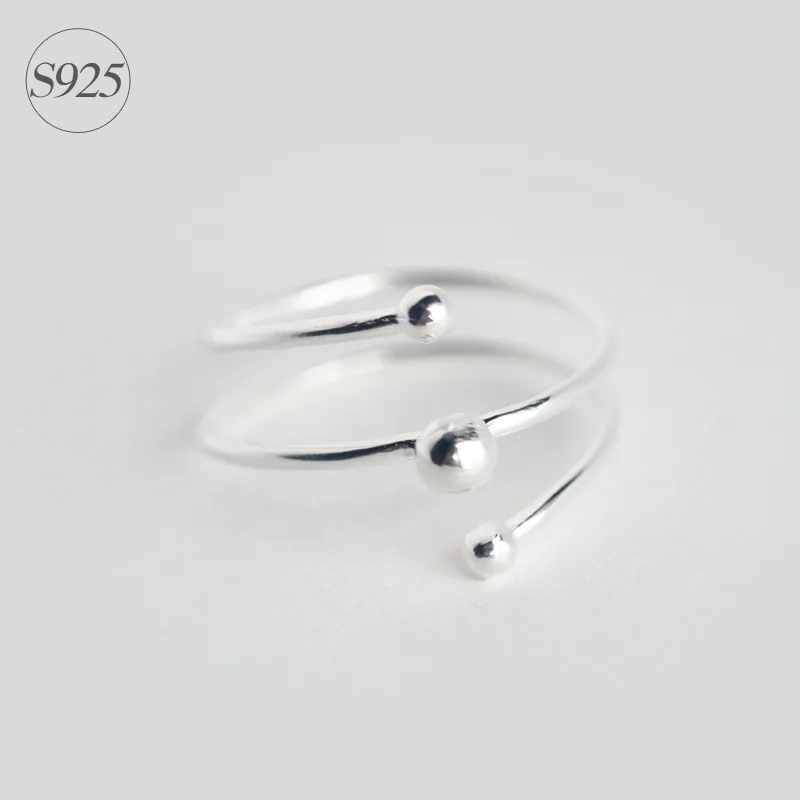 Реальное. Многослойные кольца для женщин из стерлингового серебра 925 пробы