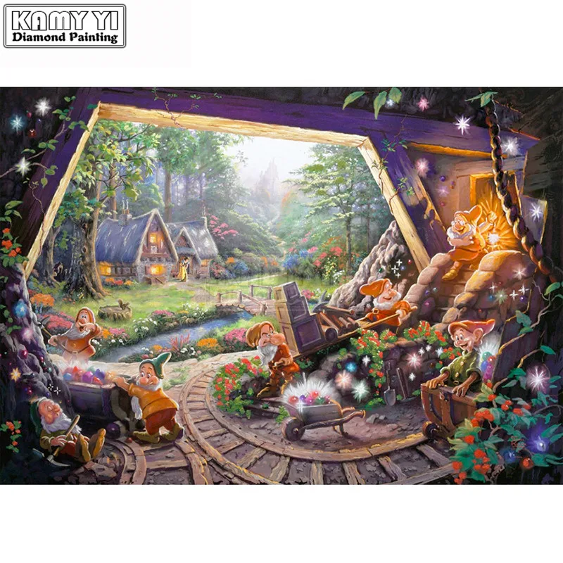 Full-Square-Drill-5D-DIY-Diamond-Painting-cartoon-kid-room-decor-3D-diamond-Embroidery-diamond-Mosaic lk1 | Дом и сад