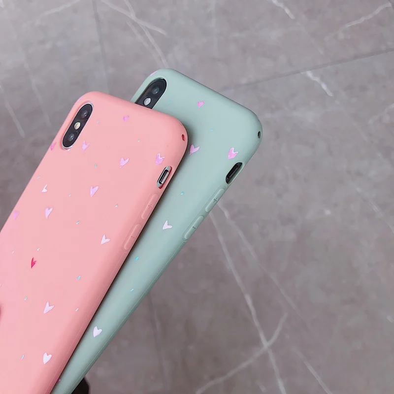STROLLIFE Many Little Love Hearts Phone Case for IPhone XS Max XR Cute Couples Cover 6 X 7 8 Plus Soft TPU Back Shell |