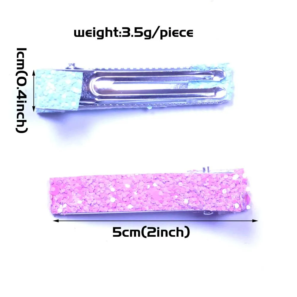 

Wholesale 100PCS Glitter Sequins Hairclip 5cm Hairbows Fashion Hair Barrette Hair Snap Clip DIY Clip Headwear Accessory