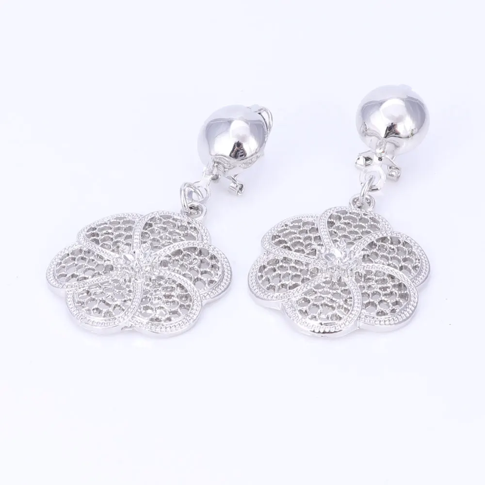 Старинные цветок из горного хрусталя кулон ожерелье серьги браслет кольцо набор