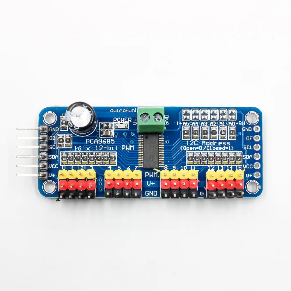 16 канальный видеорегистратор 12 битная ШИМ/Servo Driver I2C интерфейс PCA9685 модуль Raspberry pi