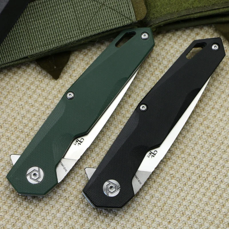 Новый складной нож CH 1047 G10 С флиппером лезвие D2 рукоятка походные охотничьи ножи с