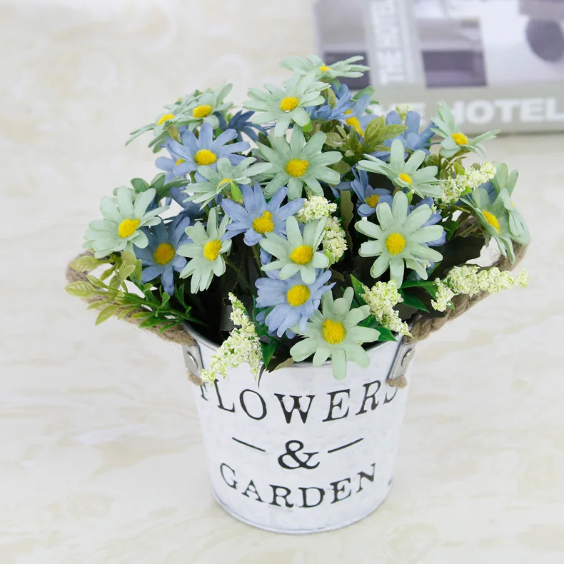 Металлический цветочный горшок в стиле ретро 1 шт. Водонепроницаемый Креативный