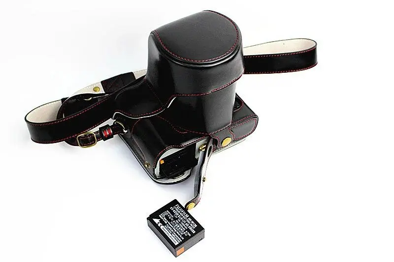 Чехол для фотоаппарата Fujifilm XT1 тонкий чехол с отверстием батареи и ремешком|leather