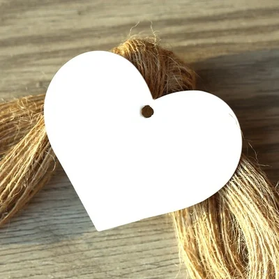 1000Pcs 6.5*5cm Heart Shaped White Black Brown Kraft Paper Tags Gardening Labels DIY Wedding Note Blank Craft Gift Tag | Дом и сад