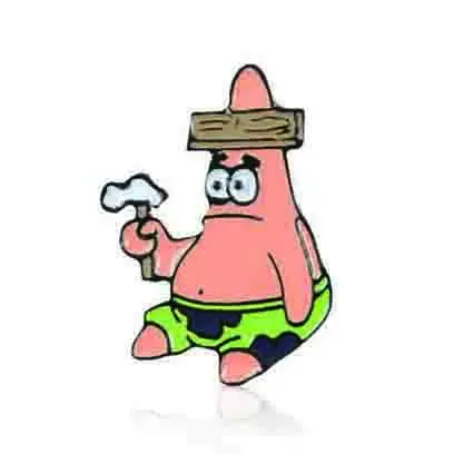 style 4 GDHY SpongeBob аниме серия брошь 16 видов стилей губка-Боб эмалированные булавки морские звезды Барнакл мальчик дом в форме ананаса для детей Кнопка значок - Окраска металла: style 4