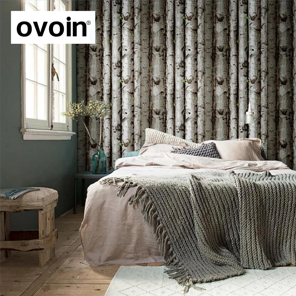 3D Березовое дерево леса нетканые обои для детской комнаты спальни | Обустройство