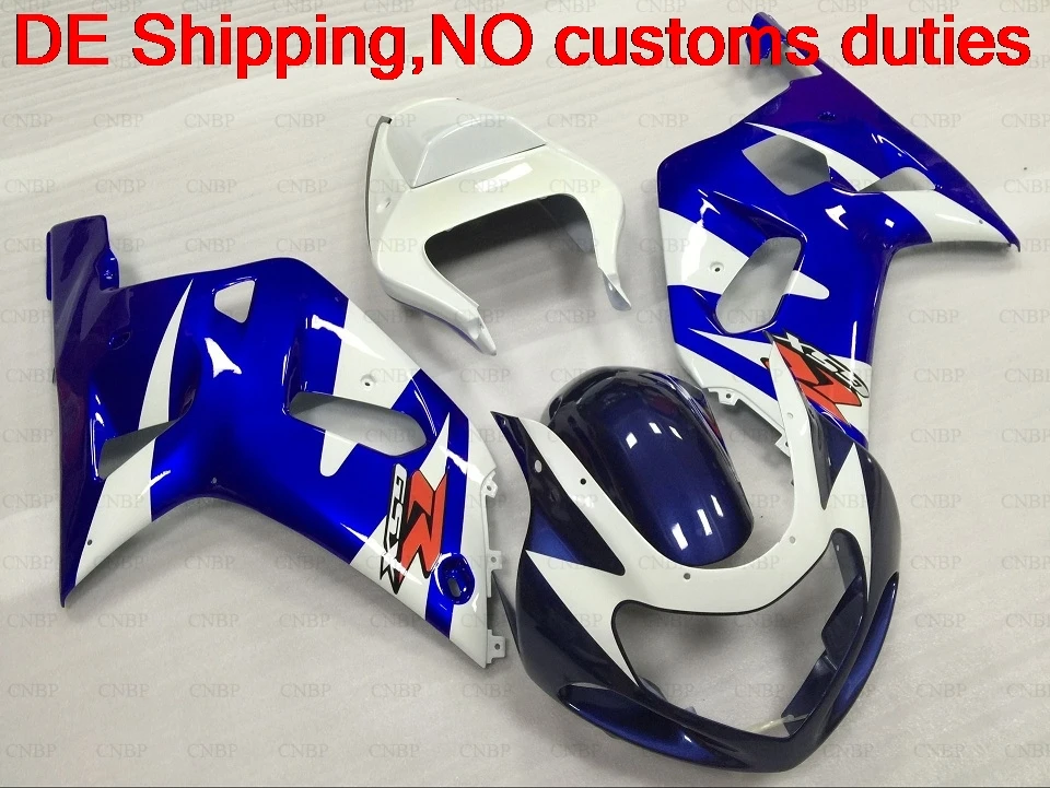 Комплект обтекателей GSXR 600 750 1000 2002 полный комплект для Suzuki GSXR1000 2000 2003 K1 K2 сине