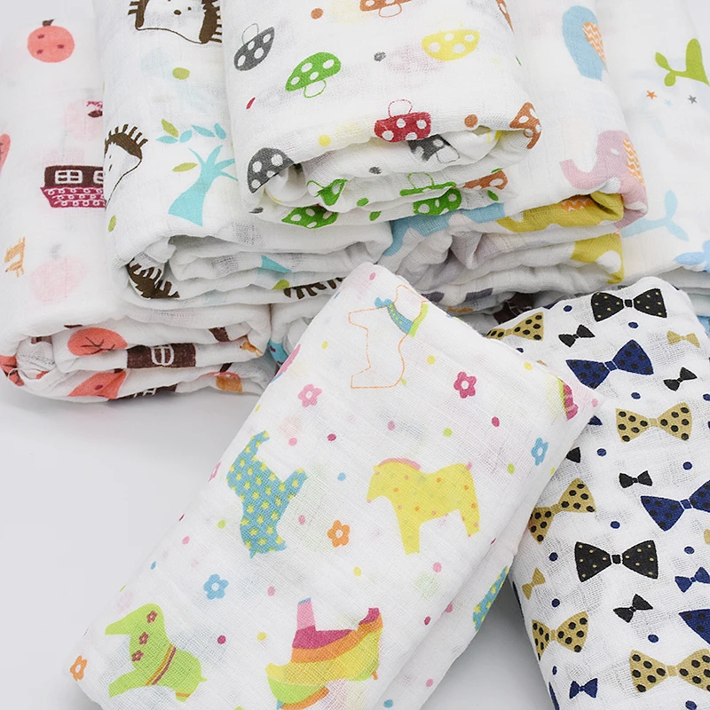 Детское одеяло из 100% муслина с розовым лебедем хлопковое многоразовое для