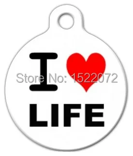 Самая популярная индивидуальная идентификационная бирка I LOVE LIFE для домашних