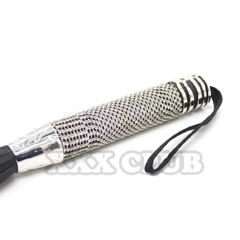 Thierry роскошный из искусственной кожи порка кнут с кристаллами для взрослых игр