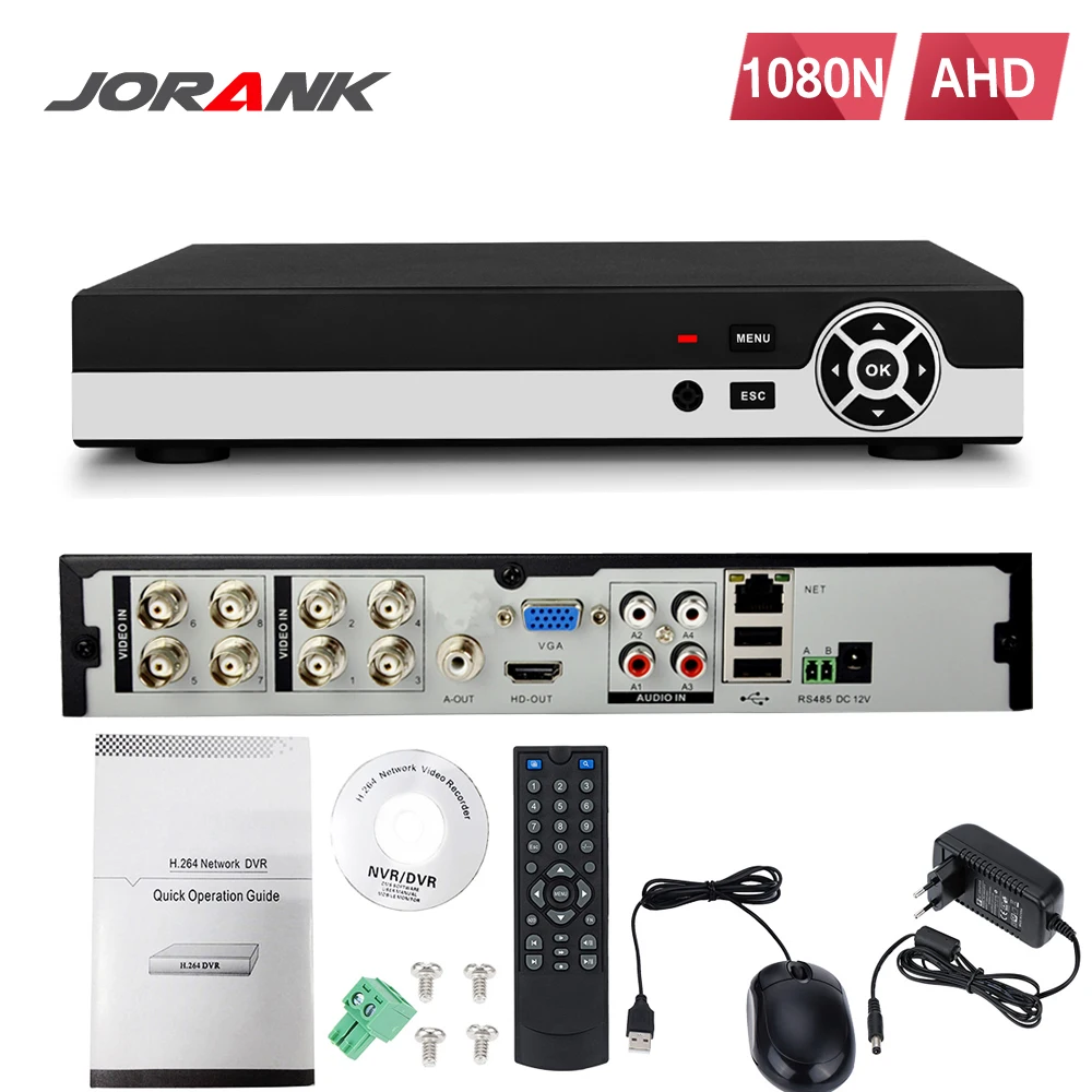 JORANK 8CH 720P AHD DVR 8 шт. 1500TVL ИК Ночное Видение наружная CCTV камера 24 светодиода домашняя