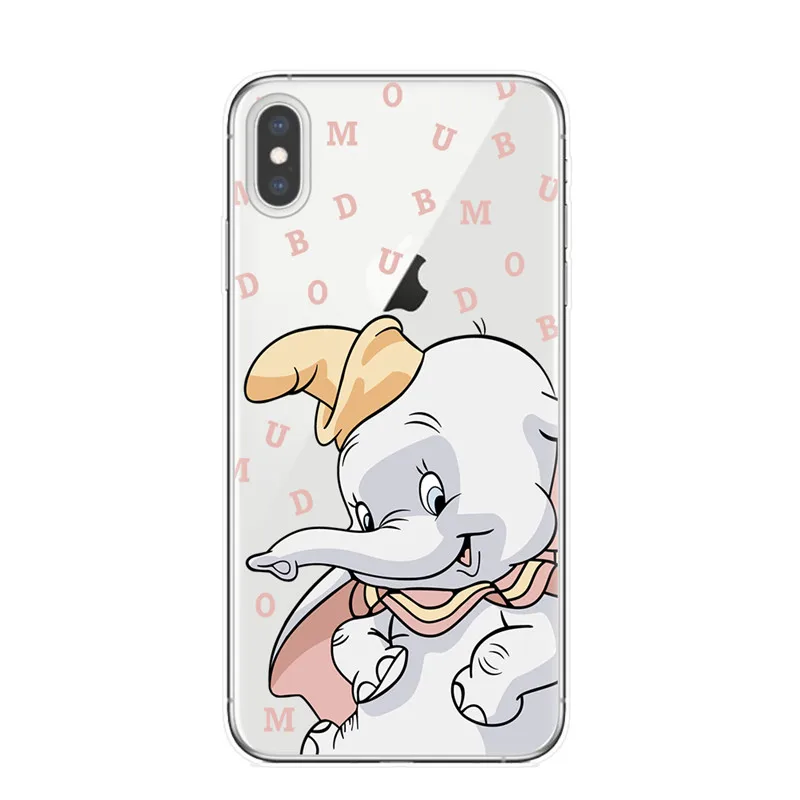 Мультфильм слон Дамбо чехол для телефона для Coque iPhone 11 Pro XS Max X XR 8 7 6 6S Plus 5S SE милый Dumbo TPU задняя крышка Coque Capa