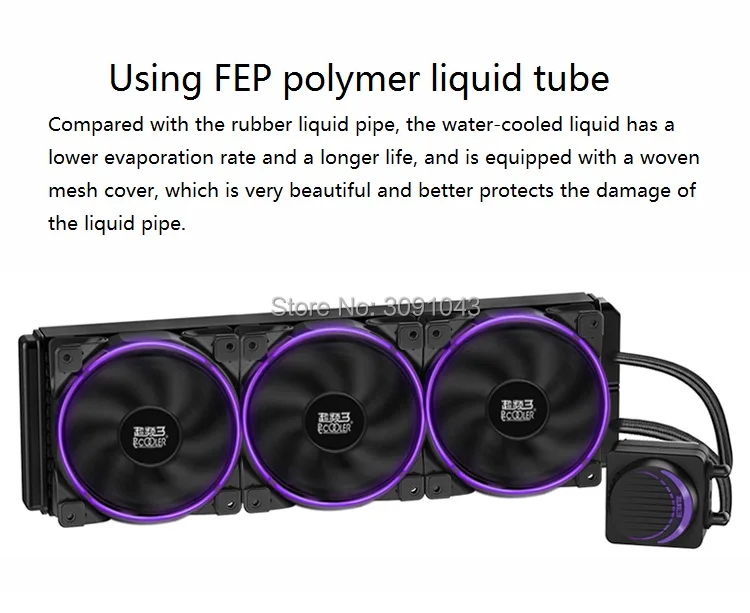 Pccooler GI-AH360C cpu жидкостный охладитель водяного охлаждения 12 см RGB тихий вентилятор для AMD AM4 AM3 intel LGA 2011 2066 1155 1156 cpu Радиатор