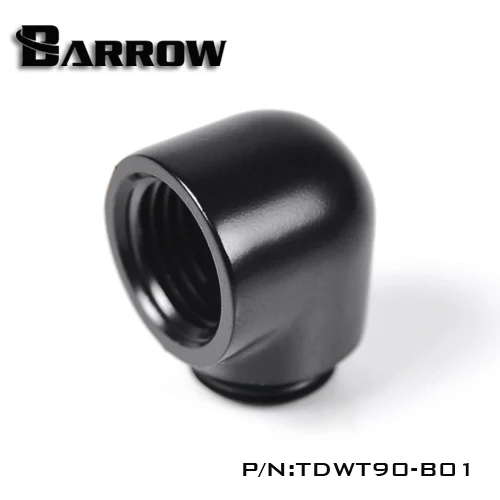 Barrow латунный черный белый серебристый резьба G1/4 90 градусов адаптер для водяного