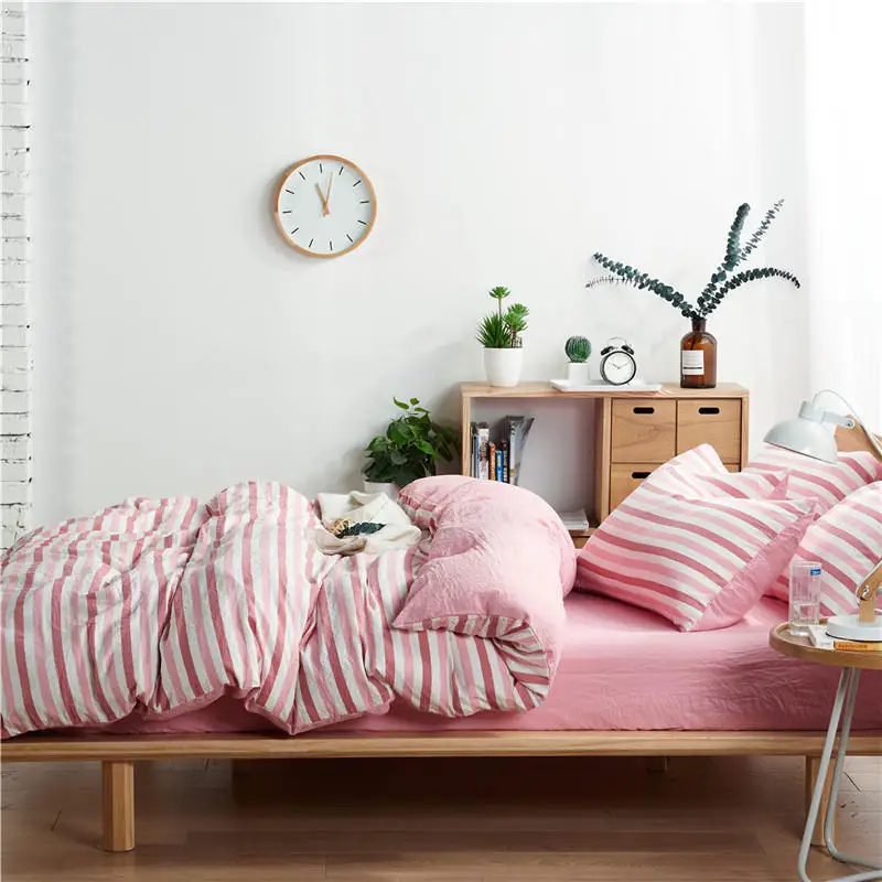 Горячая Распродажа качественный Помытый в воде хлопок 3 шт пододеяльник King Queen Twin