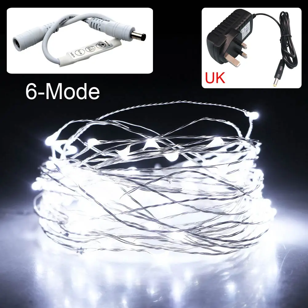 New 10M LED String lights with Dimming Controller Waterproof Holiday lighting For Fairy Christmas Tree Wedding Party Decoration