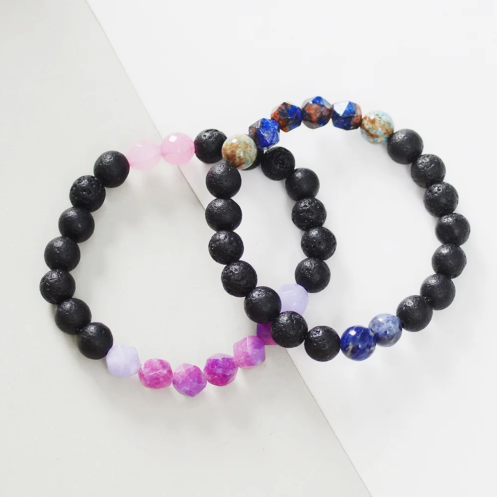 Богемский Браслет на эластичной веревке ручной работы 3 нити уникальные