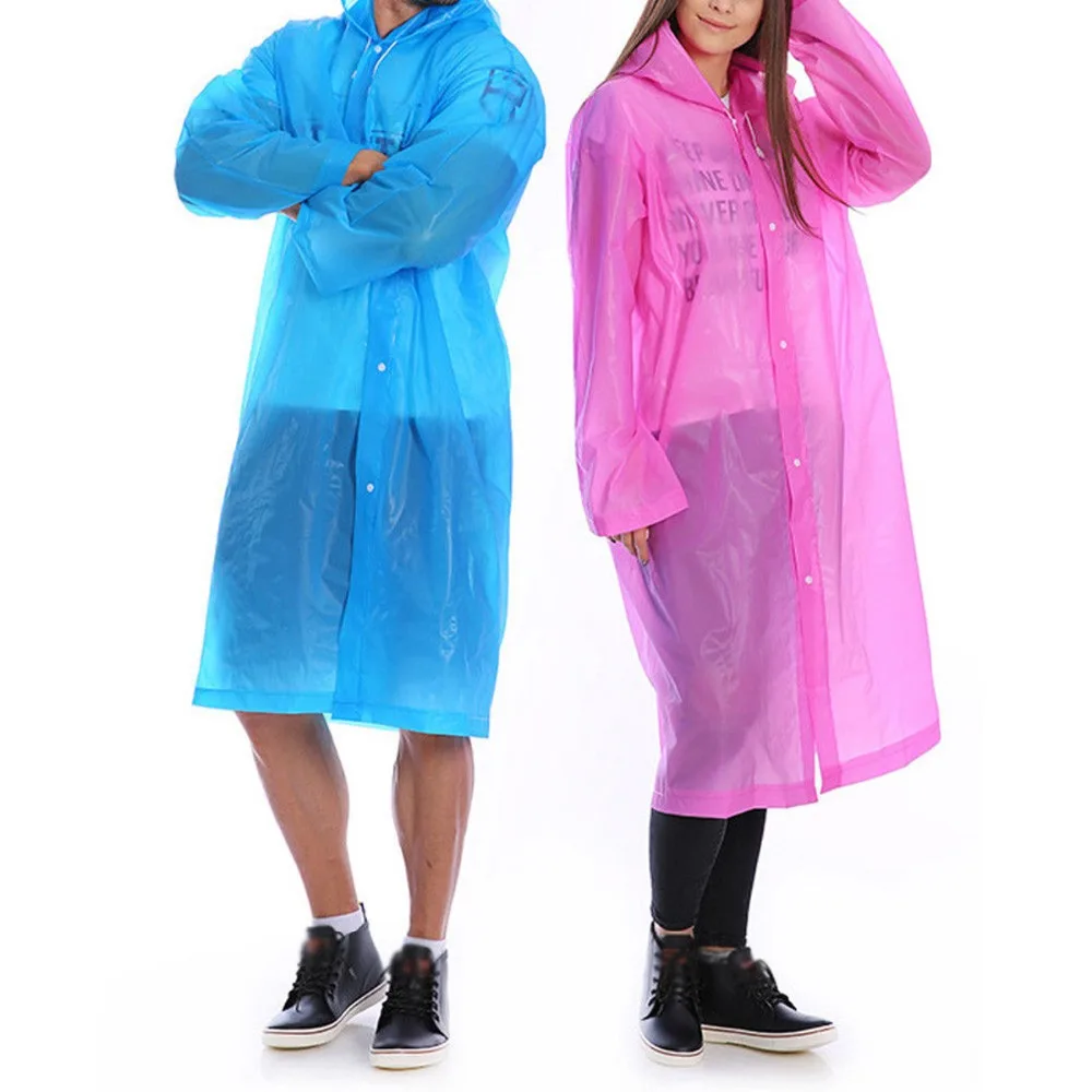 Для мужчин женщин взрослый ребенок плащ EVA дождевик с капюшоном одежда
