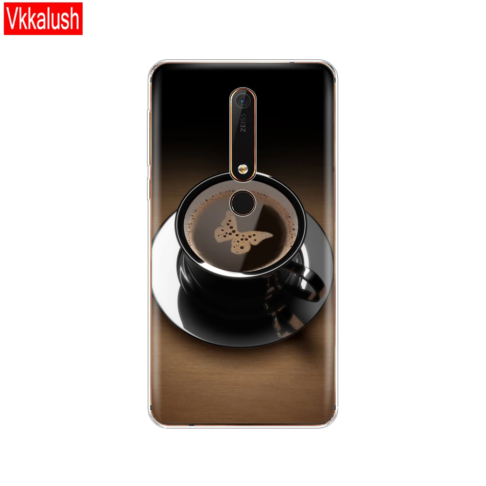 80072 Силиконовый чехол-накладка для Nokia 6, 6,1, 7 Plus, 8, 9, Nokia 6, 2018X5X6, чехол из мягкого ТПУ для задней панели телефона, защитный чехол-бампер - Цвет: 80072