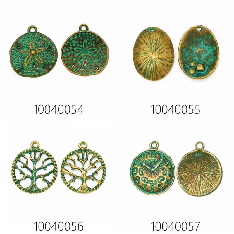 Множество 20 шт. ярь медка патилатунные талисманы штамповка патина талисманы.