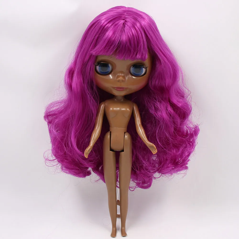 Ледяные обнаженные куклы Blyth No. BL732 фиолетовые волосы для тела 1/6 bjd, pullip, licca, jerryberry - Цвет: A nude doll