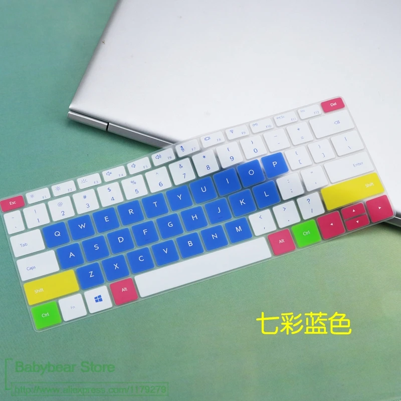 candyblue Для huawei MateBook D 14 дюймов(AMD) ноутбук D14 14,0 ''силиконовая клавиатура для ноутбука Обложка протектор кожи - Цвет: candyblue
