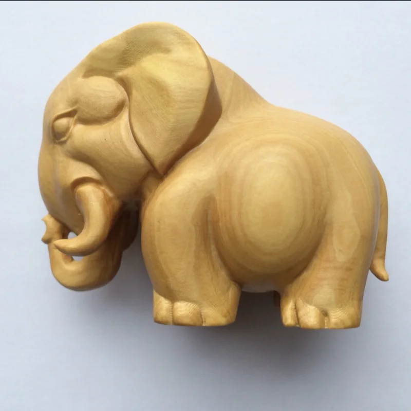 Декоративное искусство резной слон из тополя ручной работы|elephant umbrella|elephant charmwood